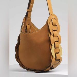 Auth BNWT Chloe Darryl Hobo suede/leather crossbody/shoulder bag Autumnal Brown